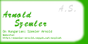arnold szemler business card